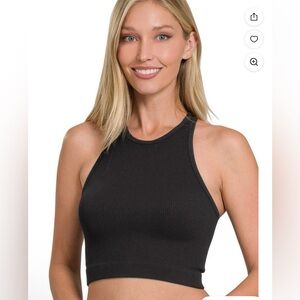 NWT Zenana Ribbed Crop Top
